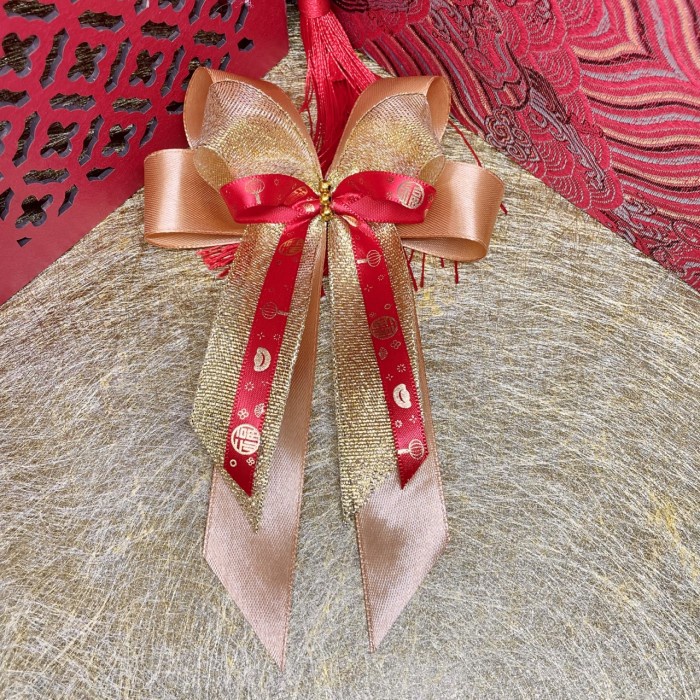 

NEW 5PCS Pita Kado Hampers Imlek / CNY Chinese New Year CREART - CNY Gold Red S Ready Stock