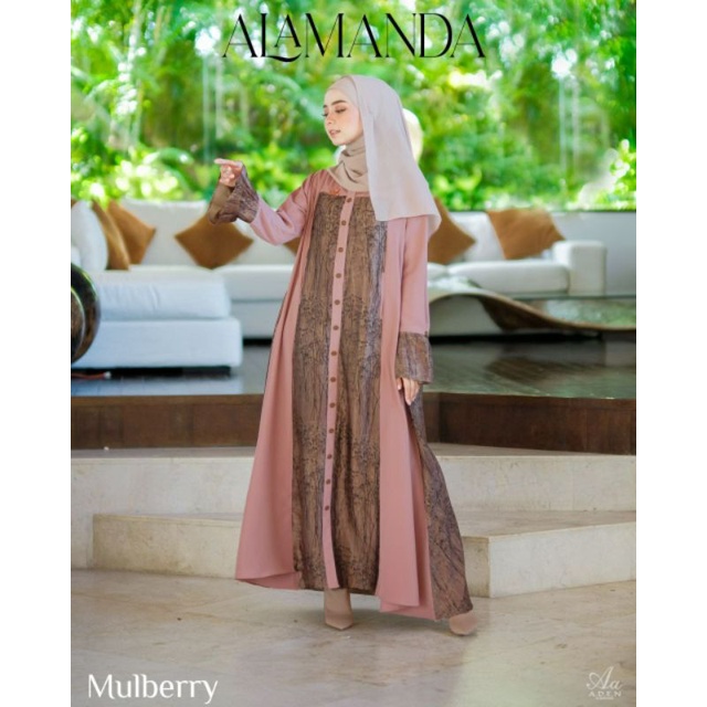 ALAMANDA GAMIS BY ADEN HIJAB/GAMIS POLOS/GAMIS MOTIF