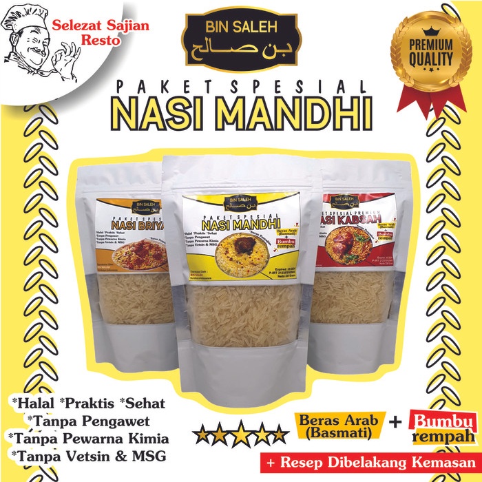 

;&;&;&;&] Paket Nasi Mandhi SPESIAL BIN SALEH beras basmati dan bumbu 300gram