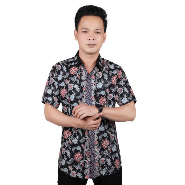 BATIK ANGGORO PRIA LENGAN PENDEK | KEMEJA BATIK PRIA SLIM FIT | BATIK PRIA KATUN PREMIUM