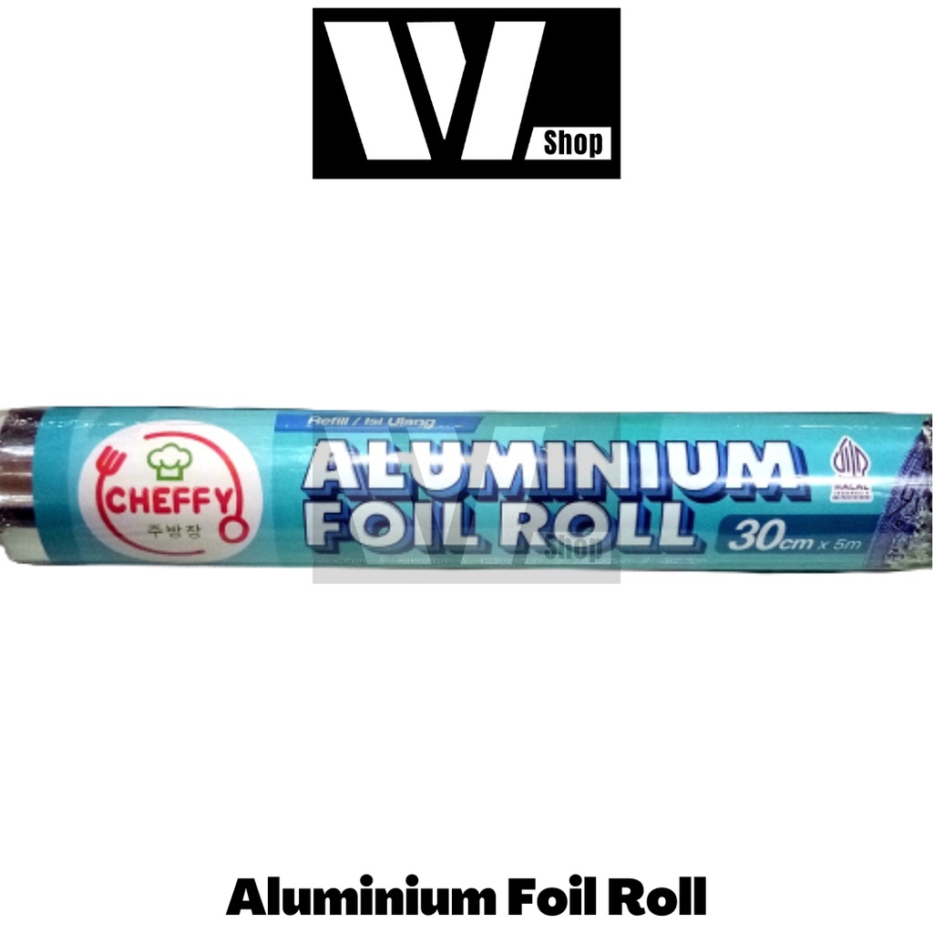 Aluminium Foil Roll 30cm Pembungkus Makanan Daging Penutup AluTray  wrap Wrapping Alumunium Alu Wrap Cheffy