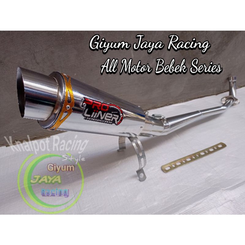 Knalpot Racing Pro Liner Buat Suprax Supra fit Jupiter z Karisma Astrea Revo Win 100 Shogun
