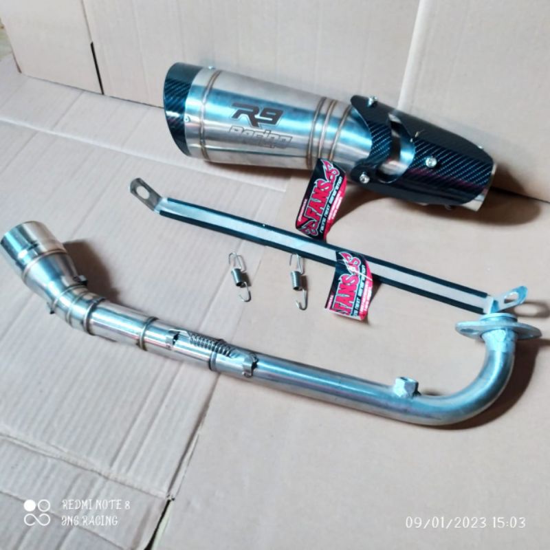 knalpot racing R9 h2 tameng pcx160 vario 160 nmax155 nmax155 new aerox 155 aerox 155 new nvx155/new