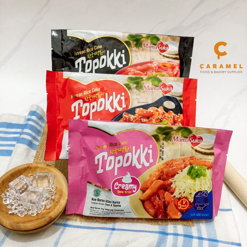 

Mamasuka Topokki 134g-Korean Rice Cake-Topokki Creamy/Original/Hot