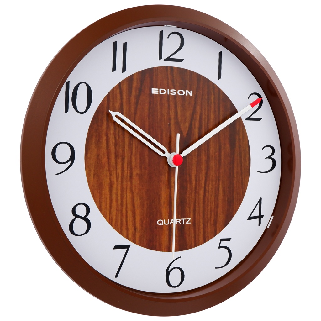Jam Dinding Edison EQ 257 WOOD B52 Diameter 250mm 25cm