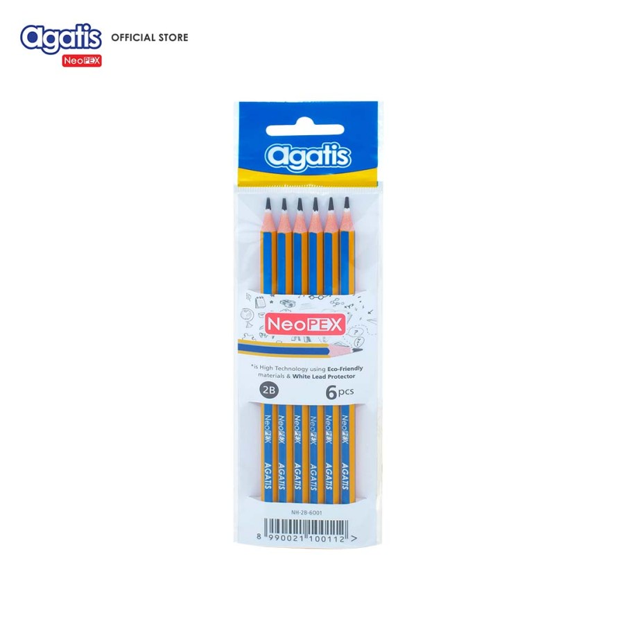 Asaba Stationery - Pensil Tulis Agatis Neopex Eco 2B - Set 6