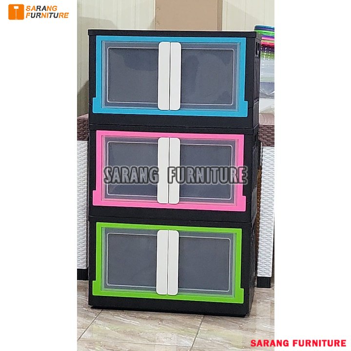 CONTAINER BOX Multipurpose Folding Cabinet LEMARI LIPAT PLASTIK TABITHA JUMBO Tabitha MPFC Container Box JUMBO 60L