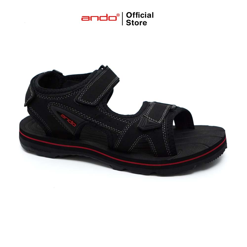 Ando Official Sandal Gunung Greates Pria Dewasa - Hitam/Merah