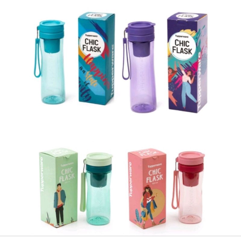 

Tupperware Chic Flask 500ml / 700ml botol minum