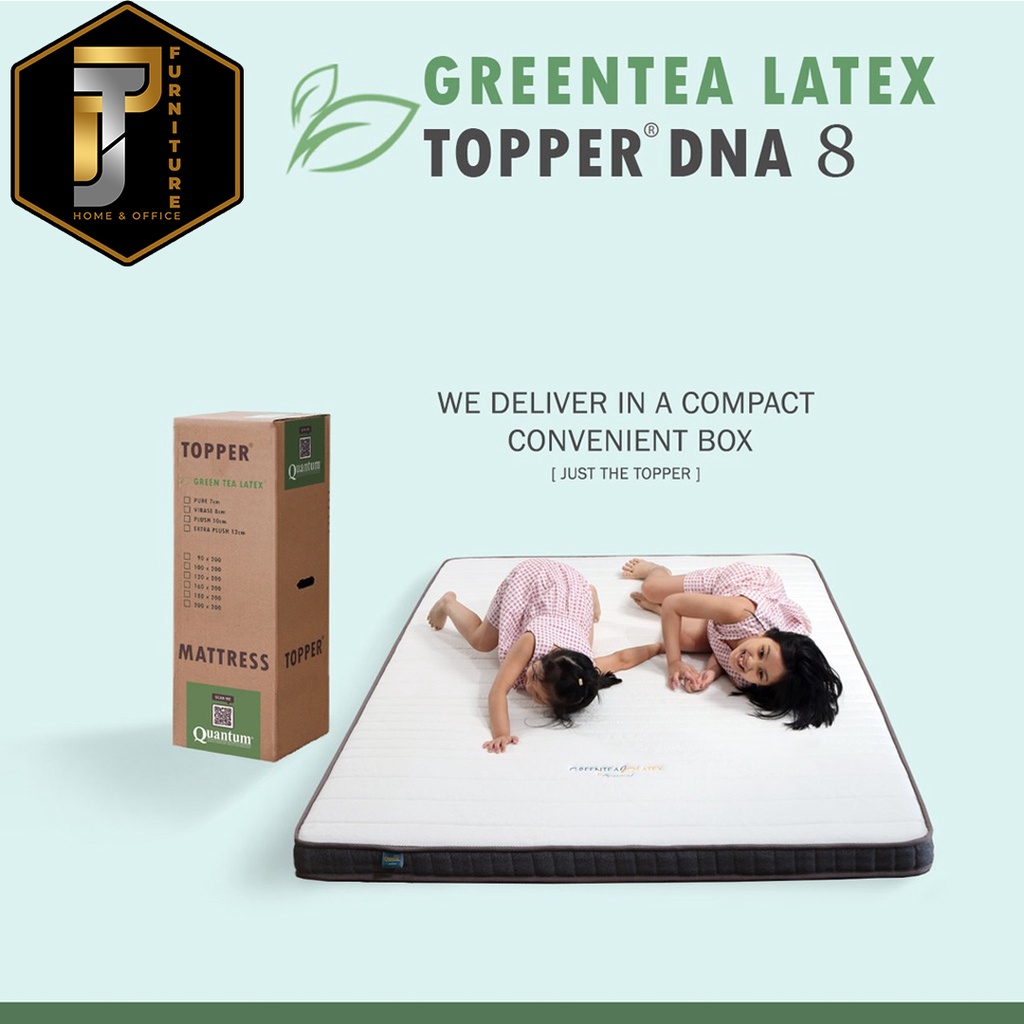 Topper In The Box - Alas Kasur - Toppers Quantum Greentea Latex DNA 8 Cm Termurah Pontianak