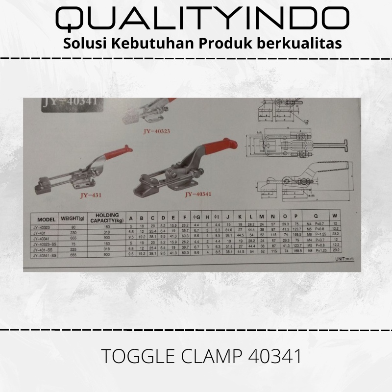 Toggle clamp 40341 klem penjepit