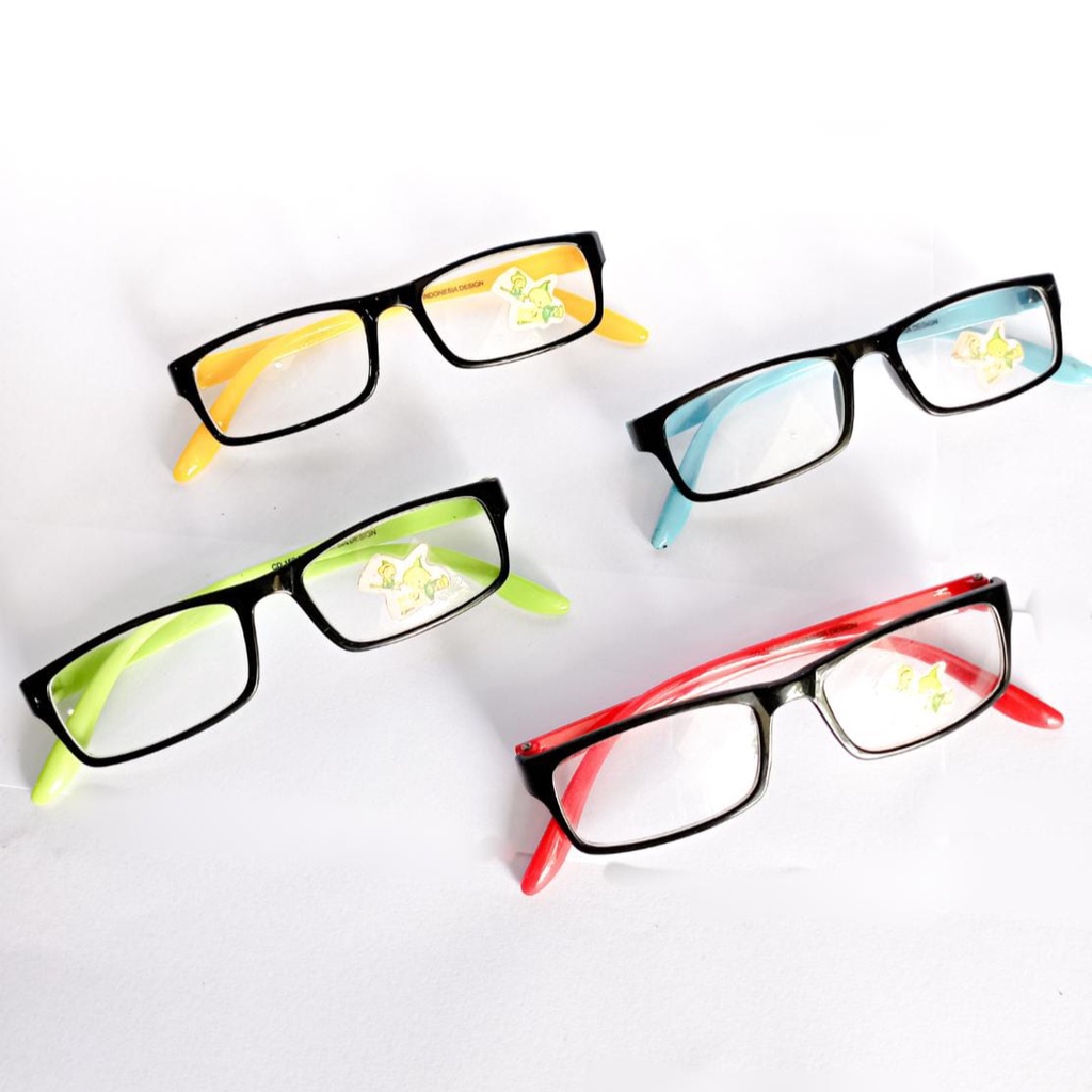 Kacamata Anak Frame Warna - Kacamata Minus, Plus, Photocromic, Normal Lapisan Antiradiasi - Kacamata
