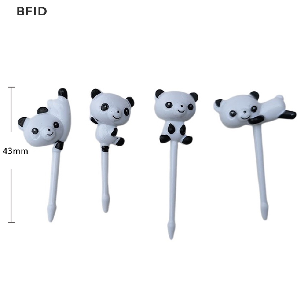 [BFID] 8pcs/set Lucu Kartun Panda Garpu Buah Anak Snack Dessert Picks Tookpick [ID]