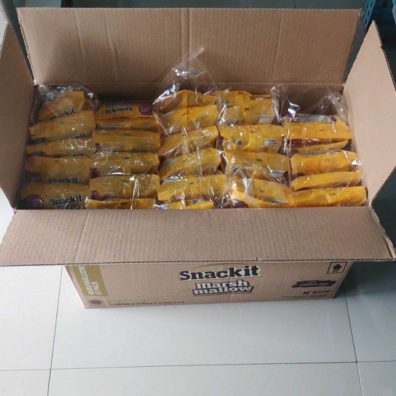 Snackit Marsh Mallow Paket Hemat Snack Lembut Cocol Cokelat 1 Bulk / Press isi 10 bag / pcs masmelow