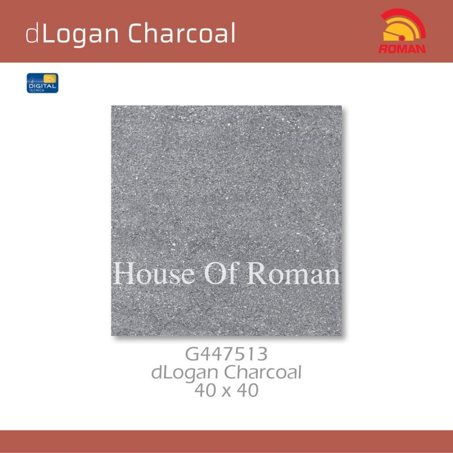 ROMAN KERAMIK DLOGAN CHARCOAL 40X40 G447513 (ROMAN HOUSE OF ROMAN)
