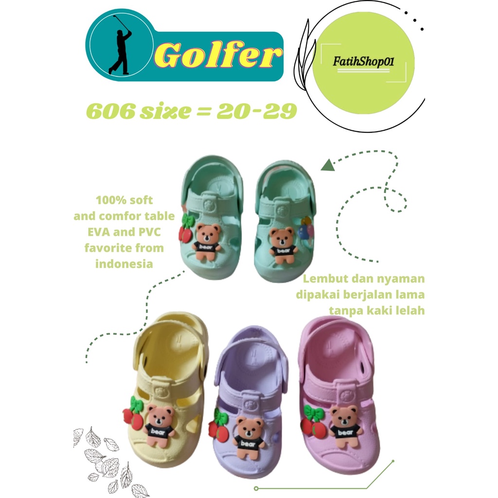 BAIM FUJI BAYI DILI GOLFER TERMURAH 606 SIZE 20-29 SANDAL BAYI TERBARU