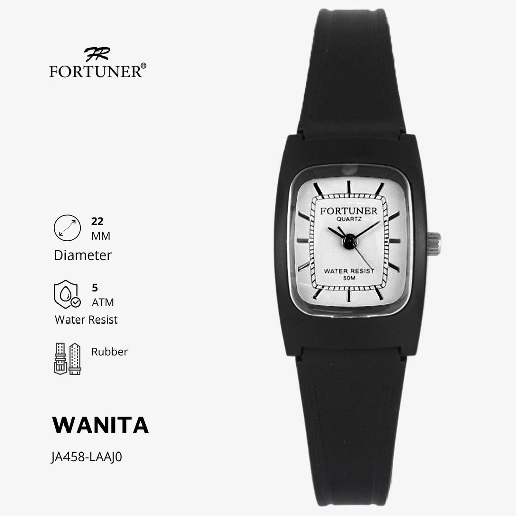 Fortuner Jam Tangan Wanita Analog Water Resistant Rubber Yabella