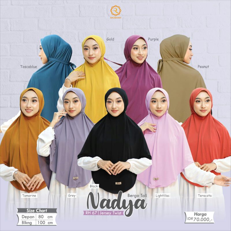 KHIMAR BERGO TALI NADYA DARI RAUDHAH