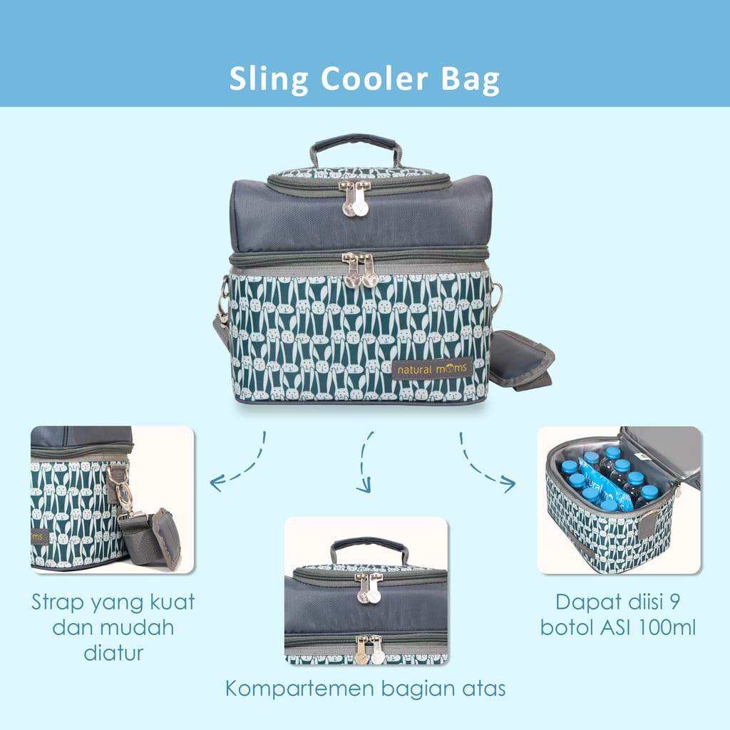 Natural Moms Sling Cooler Bag - Tas Penyimpan ASI