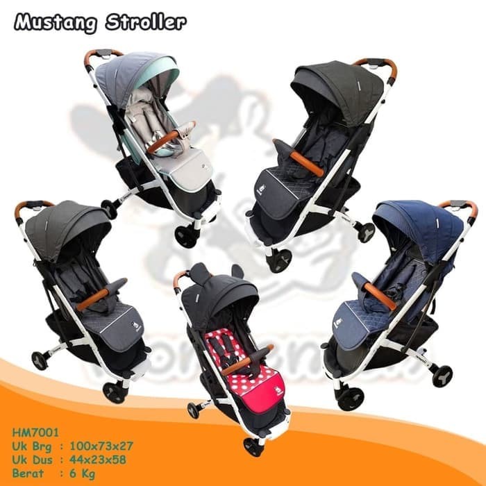Jual Makassar - Stroller Travel Cabin Size HM7001 Mustang Horsemen - Dutch Green Berkualitas
