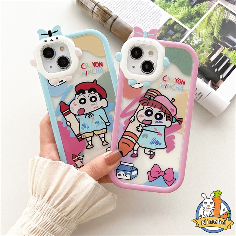 IPHONE Casing Kompatibel Untuk Iphone14 13 12 11 Pro Max X Xr Xs Max7 8 6 6s Plus Se2020 Kartun Monster Kecil Pelindung Lensa Ponsel Case Shockproof Silikon Soft Case Cover Pelindung