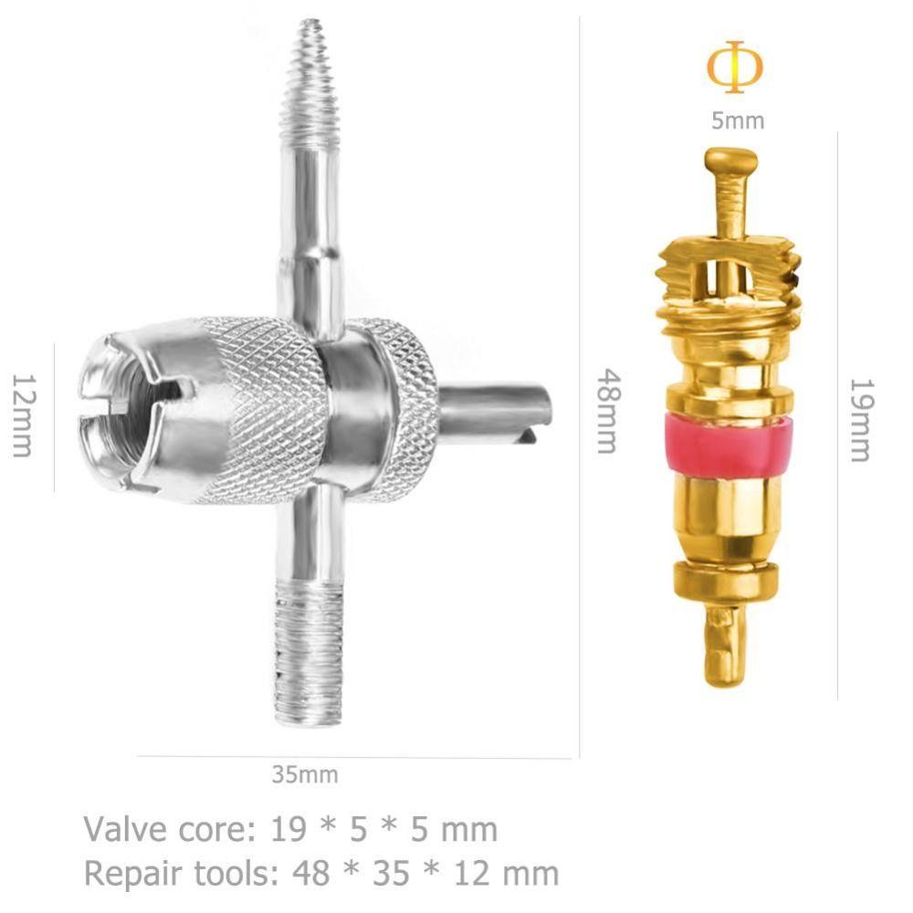 Lanfy Valve Core Removal Tool 4-in-1 High Quality Installer Tool Copper Valve Core Tire Valve Stem Alat Perbaikan Ban Mobil Obeng Ban