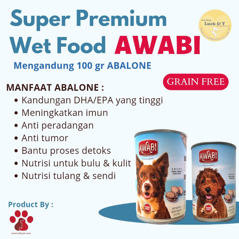 Makanan Anjing Wet Food Awabi (Super Premium - 400 gram)