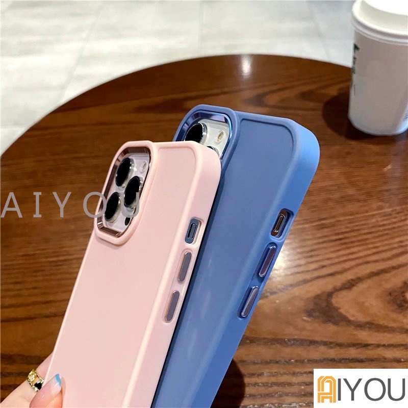 Soft Case TPU Matte Electroplated Bumper Cover IPhone 14 13 12 11 Pro Max