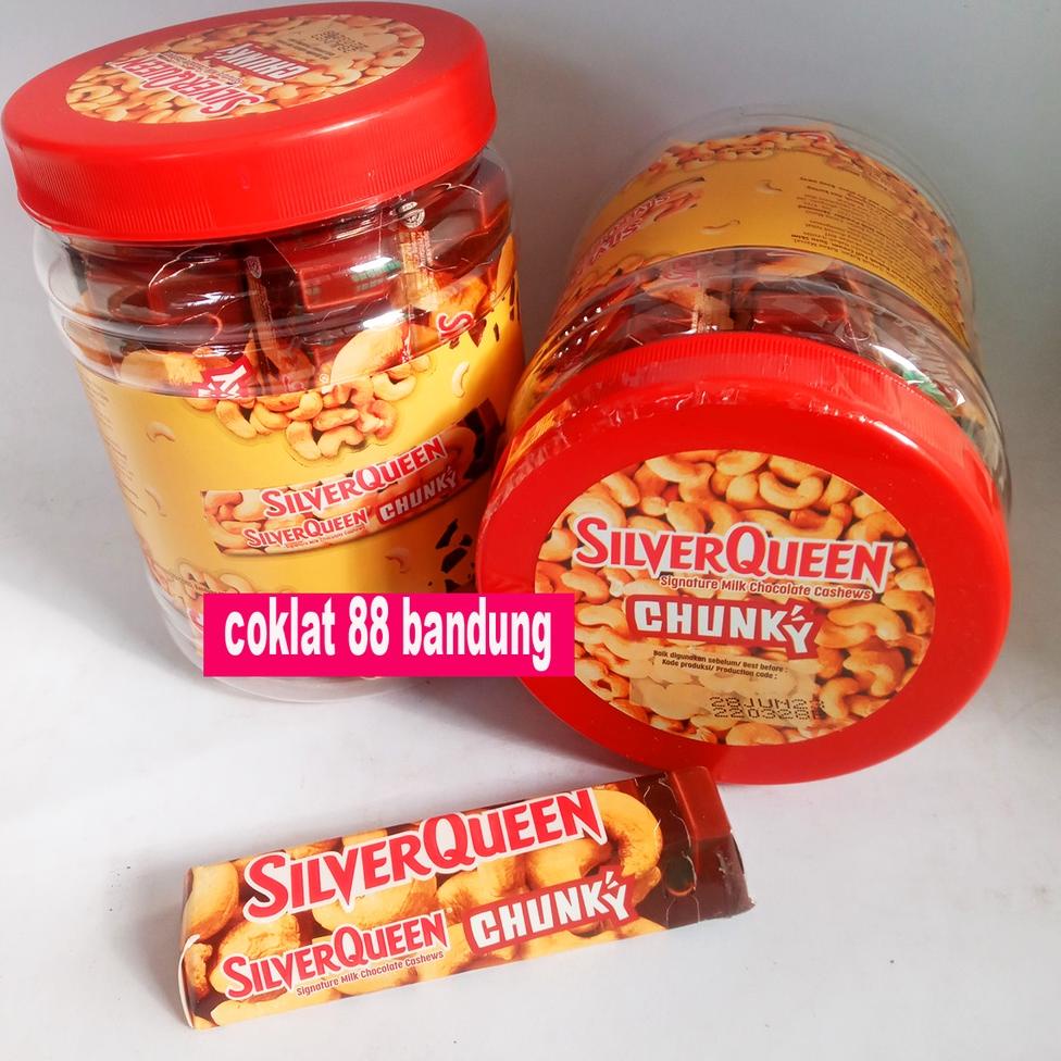 

Muraaaahh.. Coklat SIlverQueen Chunky Bar 30gr X 12 pcs Jar Toples, Cokelat SIlver Queen Chungky Bar 30 gr Isi 12pcs Box Almond Cashew 30 gram X 12 Batang QTY