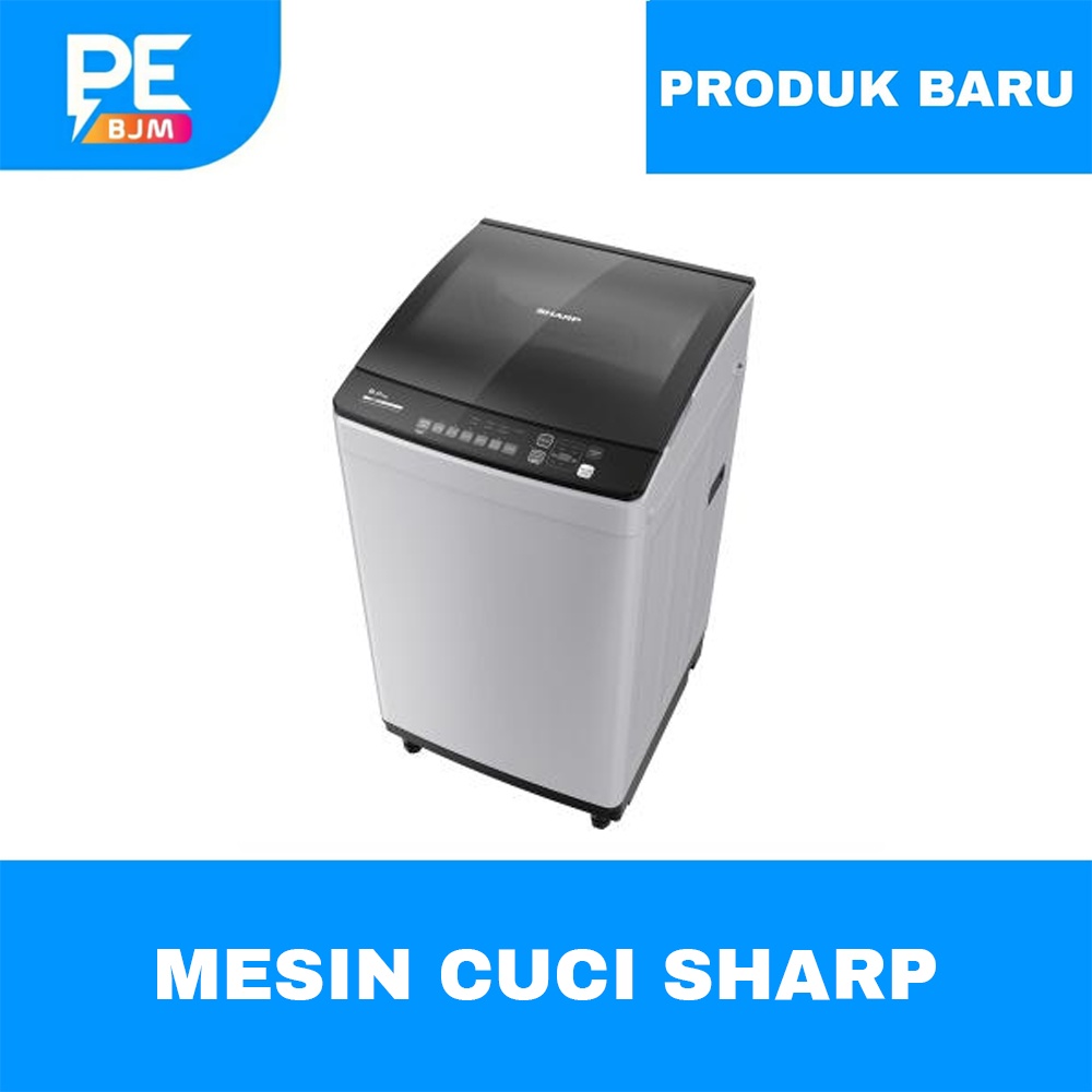 MESIN CUCI SHARP 10 KG MEGAMOUTH SERIES TOP LOADING ES-M1000T-GG