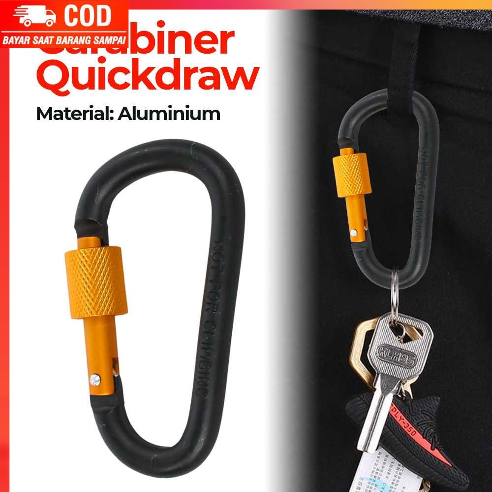 ( 100% BARANG ORI ) LIXADA Carabiner Gantungan Tas Aluminium Quickdraw - K12L