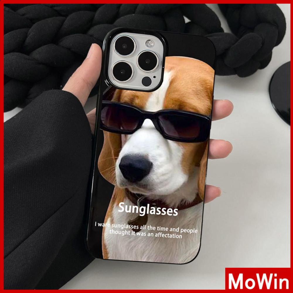 For iPhone 14 Pro max iPhone Case Black Soft Case TPU Candy Case Shockproof Big Hole Protection Camera handsome Dog Compatible For iPhone 13 Pro max 12 Pro Max 11 xr xs 7Plus 7 8