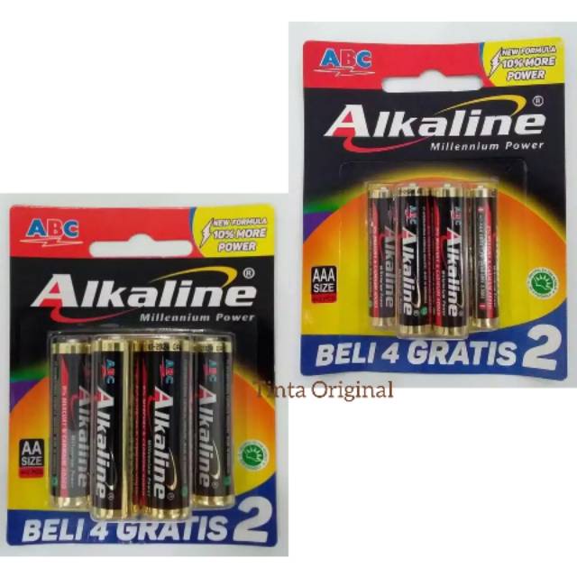 Baterai ABC Alkaline AA/AAA isi 6 pcs 1.5V Promoo - LUX