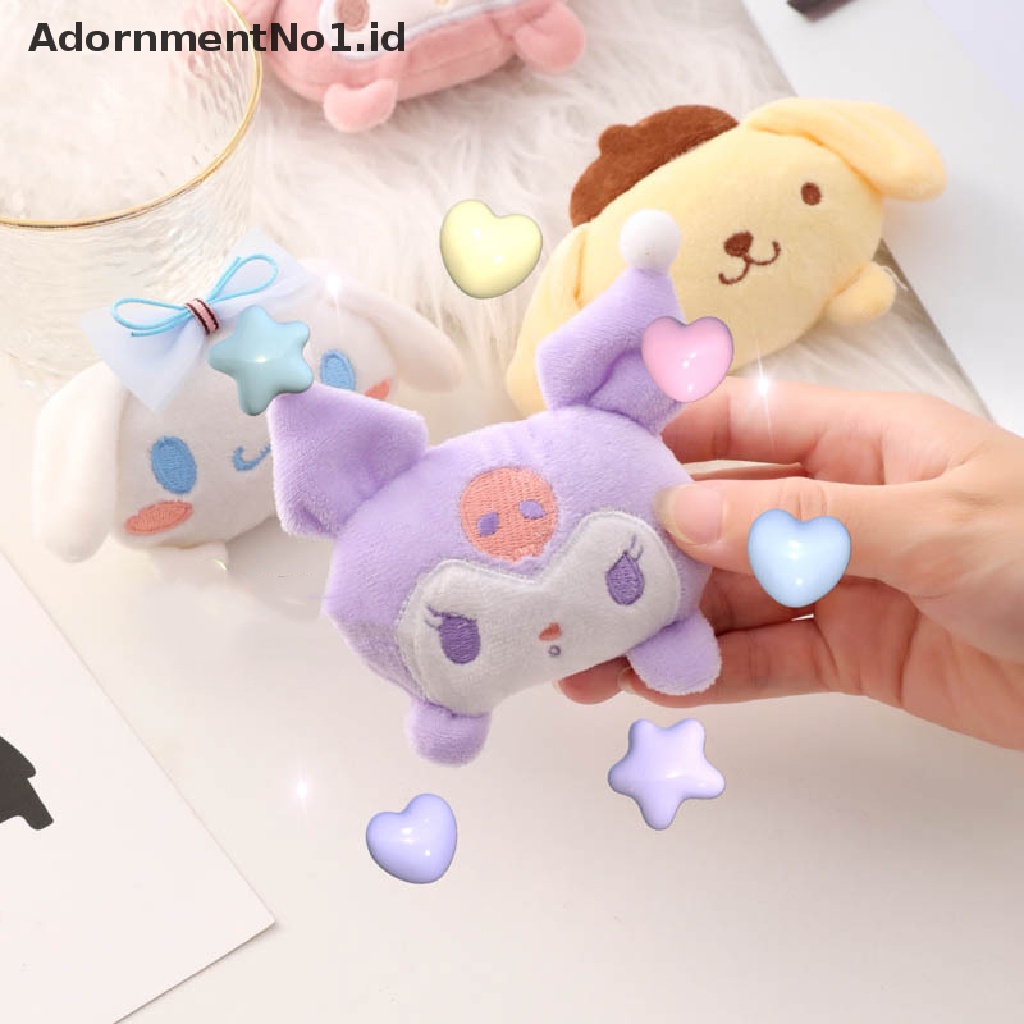 [AdornmentNo1] Lucu Sanrio Kartun Boneka Mainan Bros Mewah Bentuk Lucu Lembut Lencana Aksesoris Dekorasi Rumah Kartun Tas Pin Ransel Liontin Dekorasi Hadiah [ID]