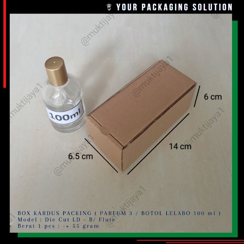 

BOX PARFUM 3 (Botol Lelabo 100ml) • 6.5x14x6cm • Kotak/ Kardus/ Karton