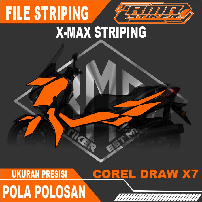 Pola File / Mentahan Striping Yamaha X-MAX