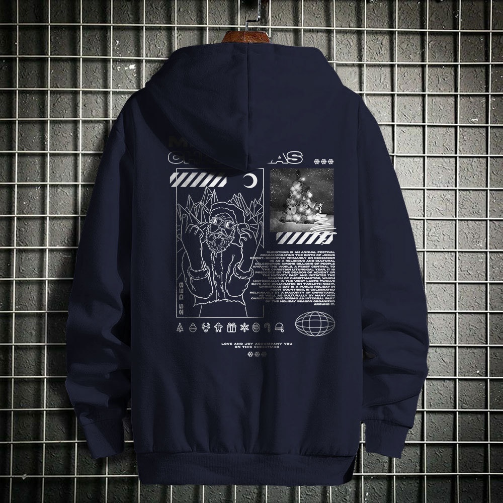 FORTGLASS CHRISTMAS STREET Outerwear Unisex Hoodie Sablon Pria Premium Jaket Pria Jumper Hoodie