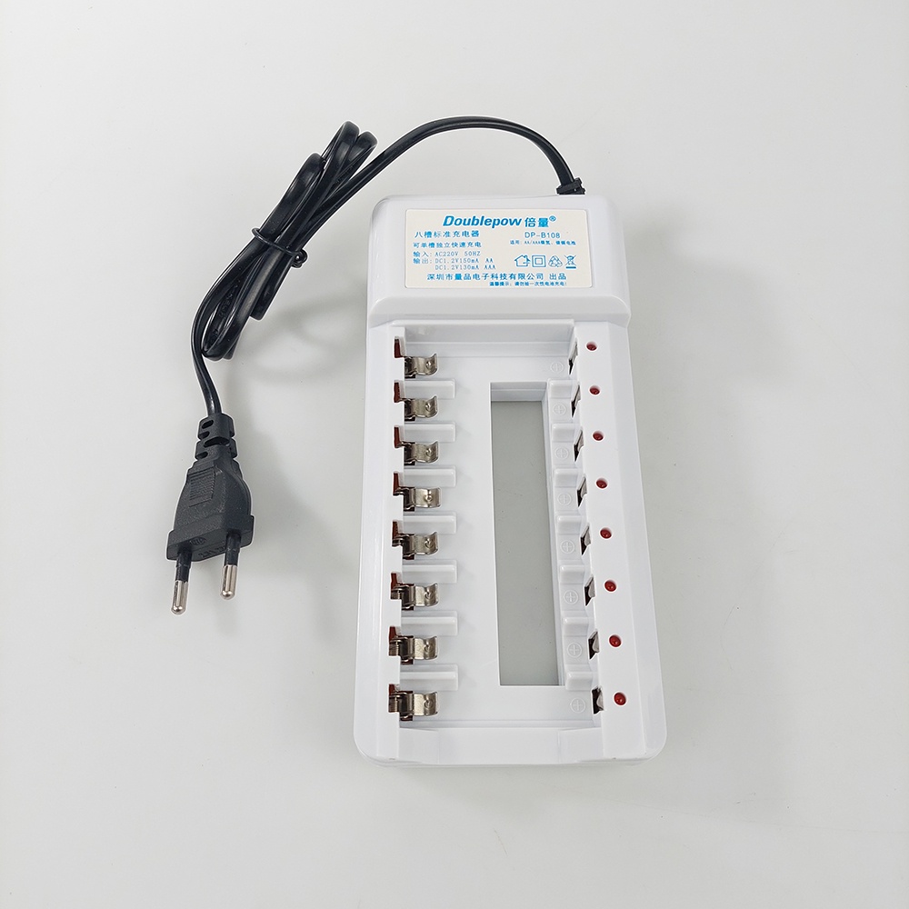 Baterai Charger AAA / AA Doublepow` 8 Slot Battery` Recharger Batre Cas A3 / A2