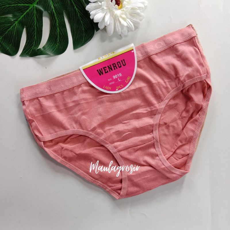 Lusinan 12 PCS Celana Dalam Wanita Wenrou Polos