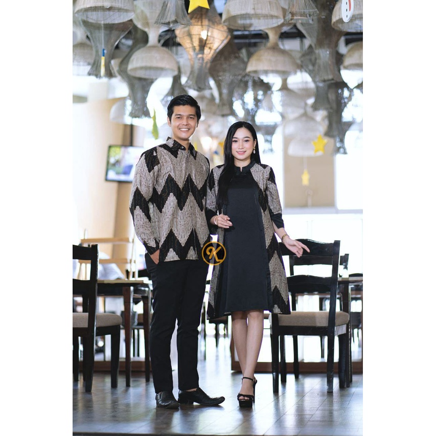 Batik couple Dress batik seragam kantor batik pesta kekinian murah size S M L XL XXL batik ecer