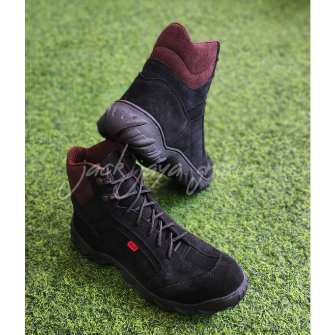 sepatu safety boot pria original leather full kulit