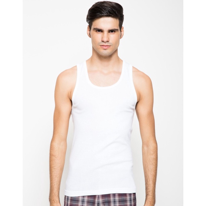 Kaos Dalam Cole Pria Singlet Basic 103429784 - White,M