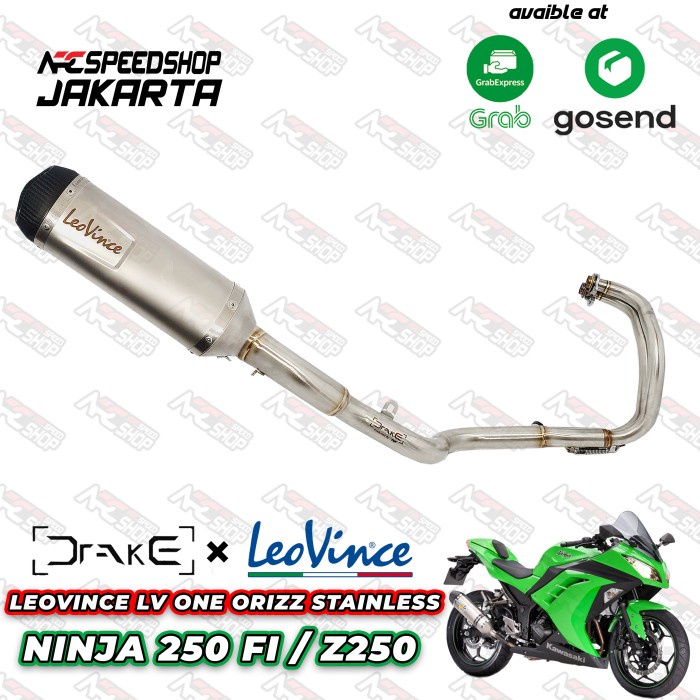 Knalpot Leovince Lv Orizz Stainless Header Drake R9 Ninja 250Fi Old #Original