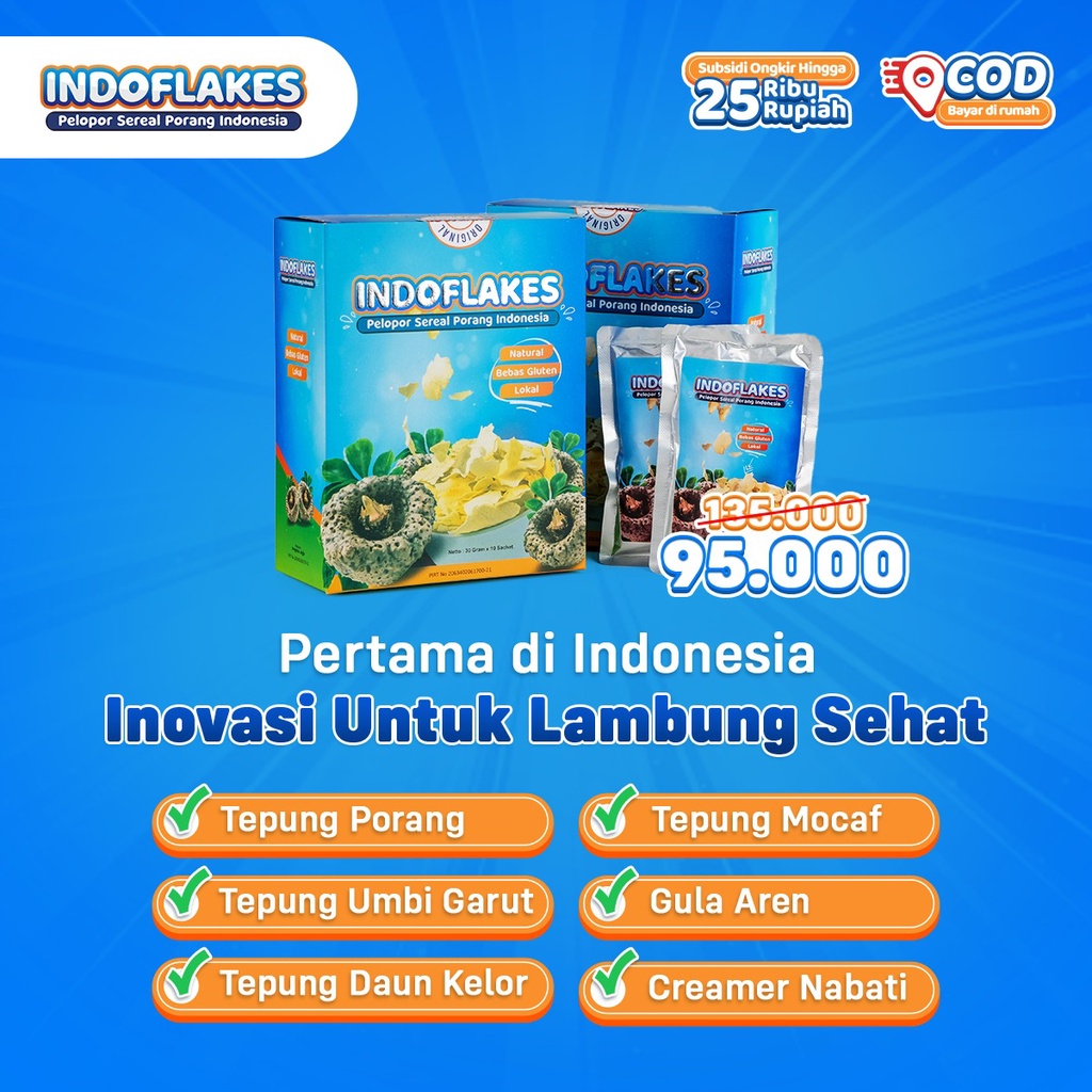 

INDOFLAKES sereal untuk ASAM LAMBUNG dan SEMBELIT kronis