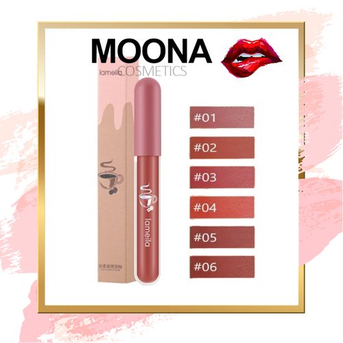 LAMEILA 1041 NUDE Lip Glaze Lipstik Cair Lip Gloss Pelembab Bibir