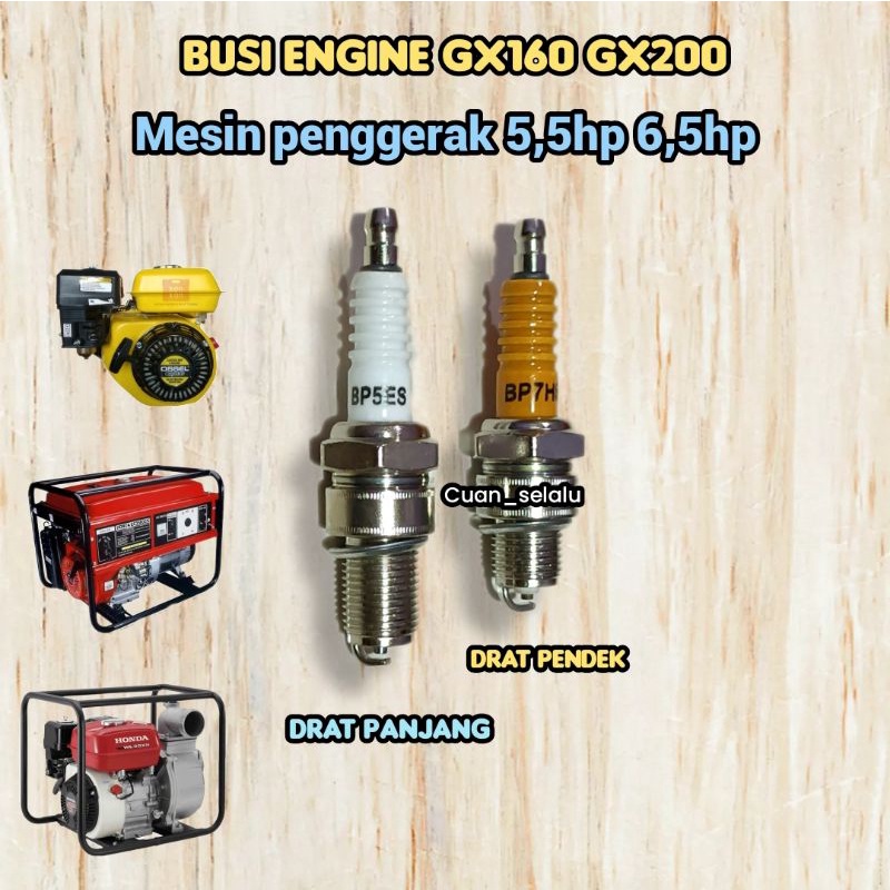 Sprak plug busi engine OHV GX160 GX200 genset 4tak - diesel bensin penggerak alkon, gilingan tebu, k