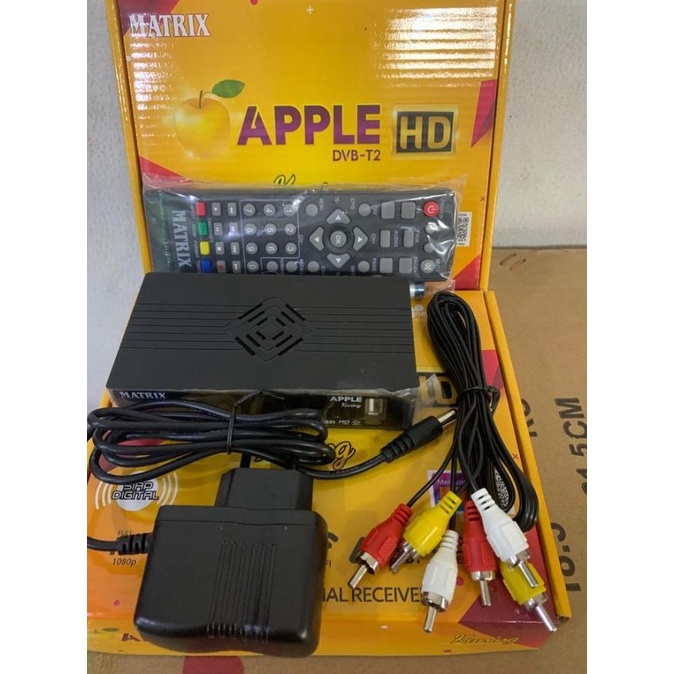 SET TOP BOX TV DIGITAL DVB-T2 MATRIX APPLE KUNING HD NEW VERSI - STB