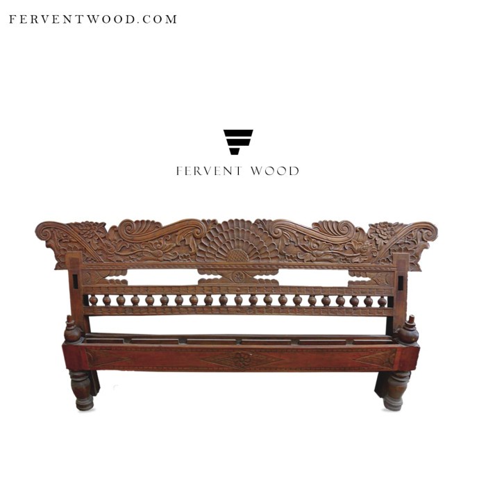 Kursi bale ukir Jumbo / Kursi bale antik kayu jati