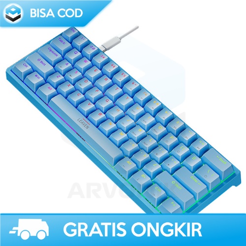 KEYBOARD MEKANIKAL 61 KEYS KEYBOARD GAMING K620 KEYBOARD KABEL TYPE-C