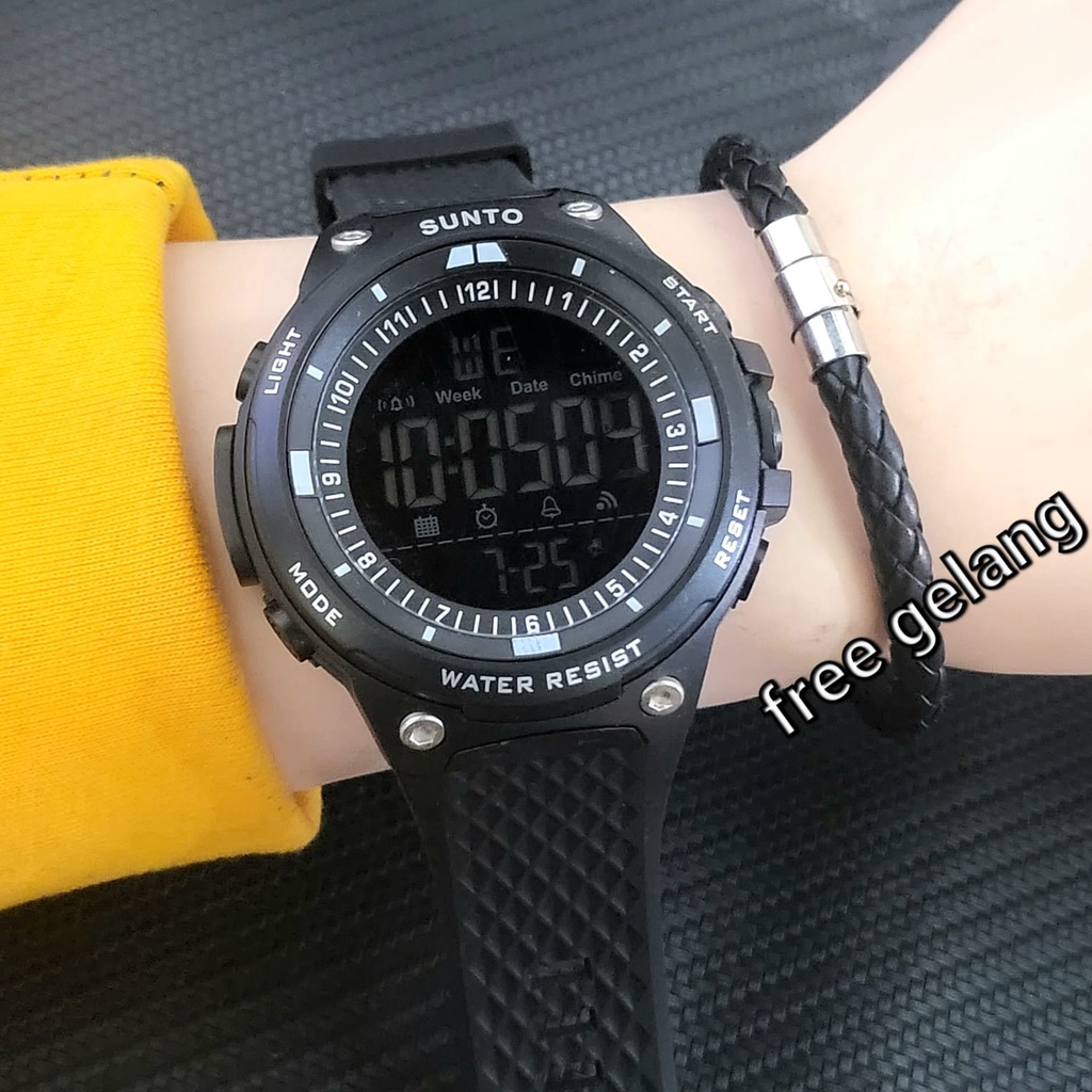 BEST SELLER JAM TANGAN PRIA SUNTO DIGITAL D50 TALI RUBBER TANGGAL AKTIF DM 4.5 FREE GELANG BOX &amp; BATERAI || JAM TANGAN FASHION PRIA JAM TANGAN COWOK MURAH